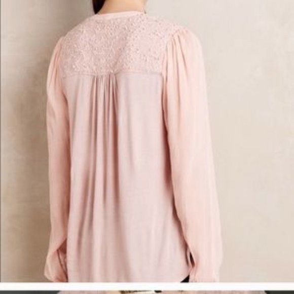 Anthro Tiny Embroidered Tunic Pink M - Picture 2 of 10